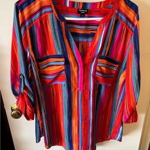 Torrid Multicolor Striped Blouse